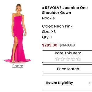 Revolve Pink One Shoulder Gown